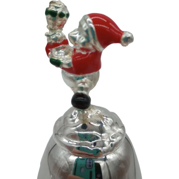 2006 Lenox Disney Christmas Bell Winnie the Pooh Santa Silver Plated Holiday - Picture 10 of 16
